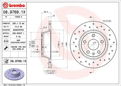 Brake Disc BREMBO 08.9769.1X