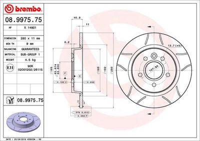 Brake Disc BREMBO 08.9975.75