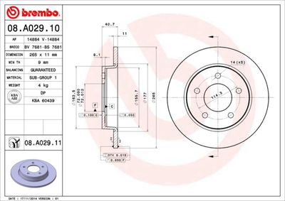 Brake Disc BREMBO 08.A029.11