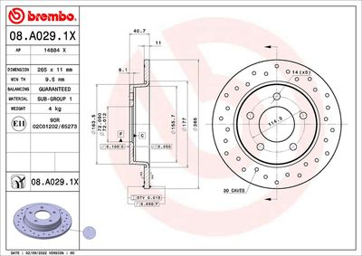 Brake Disc BREMBO 08.A029.1X