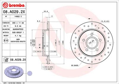 Brake Disc BREMBO 08.A029.2X