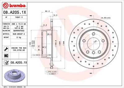 Brake Disc BREMBO 08.A205.1X