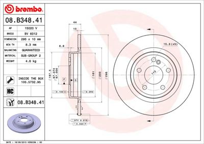 Brake Disc BREMBO 08.B348.41