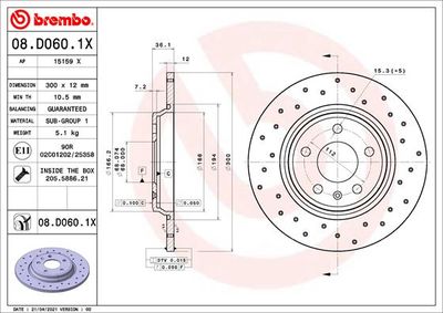 Brake Disc BREMBO 08.D060.1X