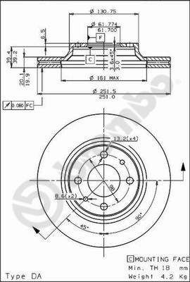 Brake Disc BREMBO 09.5307.10