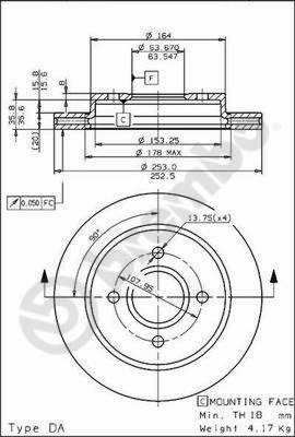 BREMBO 09.5708.75 Brake Disc