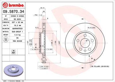 Brake Disc BREMBO 09.5870.34