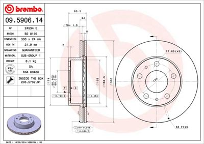 Brake Disc BREMBO 09.5906.14