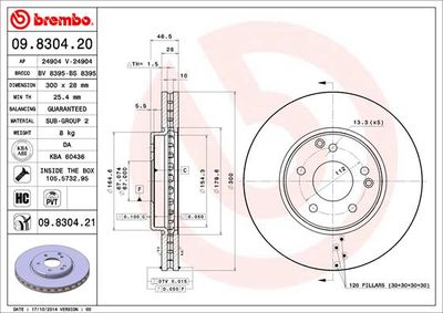 Brake Disc BREMBO 09.8304.21