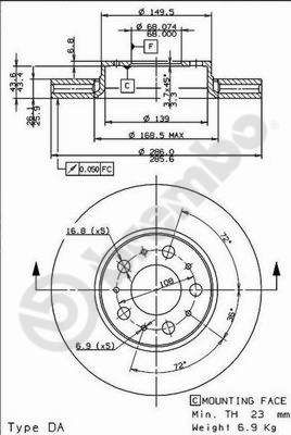 Brake Disc BREMBO 09.8633.75