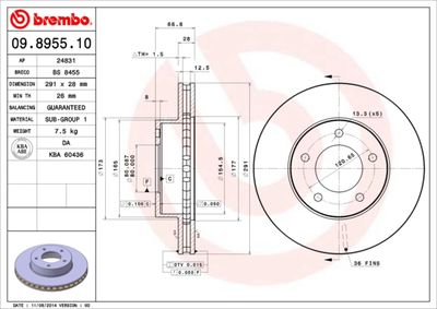 Brake Disc BREMBO 09.8955.10