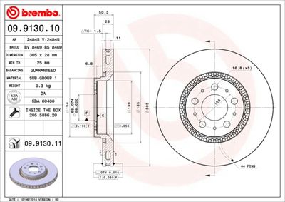 Brake Disc BREMBO 09.9130.10