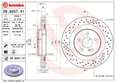 Brake Disc BREMBO 09.9257.41