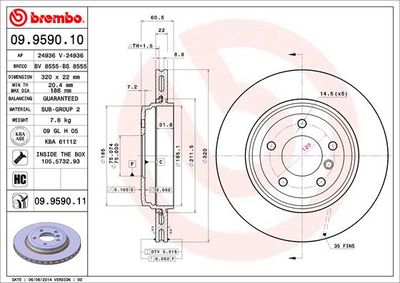 Brake Disc BREMBO 09.9590.10