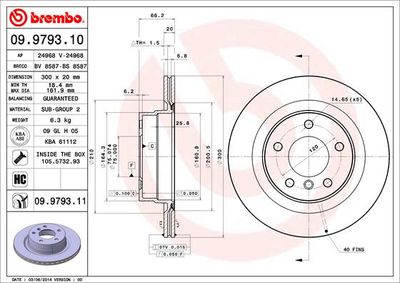 Brake Disc BREMBO 09.9793.10