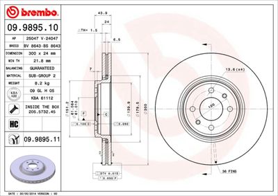 Brake Disc BREMBO 09.9895.10