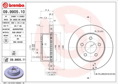 Brake Disc BREMBO 09.9905.10