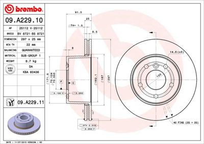 Brake Disc BREMBO 09.A229.10