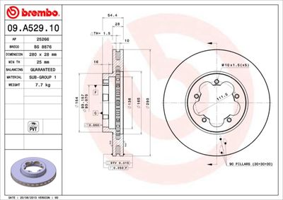 Brake Disc BREMBO 09.A529.10