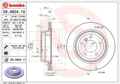 Brake Disc BREMBO 09.A604.11