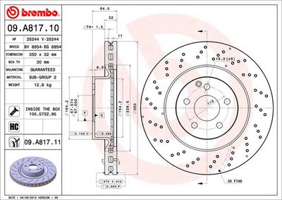 Brake Disc BREMBO 09.A817.11