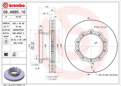 Brake Disc BREMBO 09.A995.10