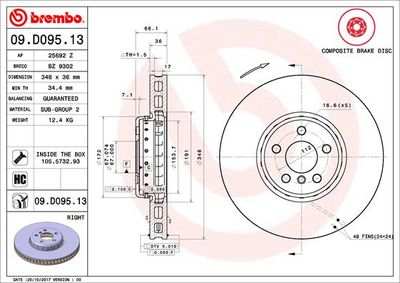 Brake Disc BREMBO 09.D095.13