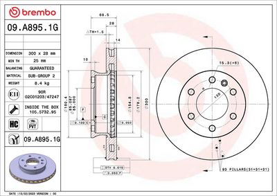 Brake Kit, disc brake BREMBO KT 10 052