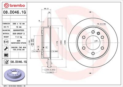 Brake Kit, disc brake BREMBO KT 10 056