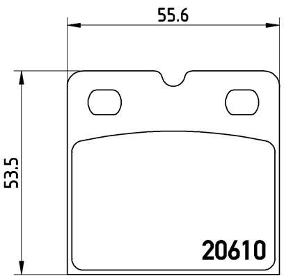 BREMBO P 02 001 Brake Pad Set, disc parking brake