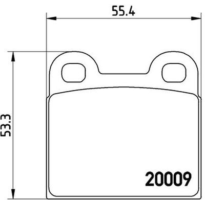 Brake Pad Set, disc brake BREMBO P 06 001