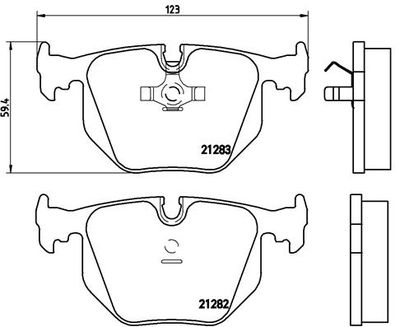 Brake Pad Set, disc brake BREMBO P 06 016