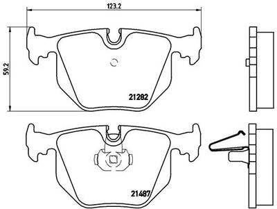 Brake Pad Set, disc brake BREMBO P 06 020