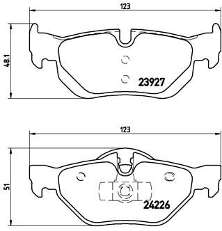 Brake Pad Set, disc brake BREMBO P 06 038