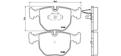 Brake Pad Set, disc brake BREMBO P 06 048