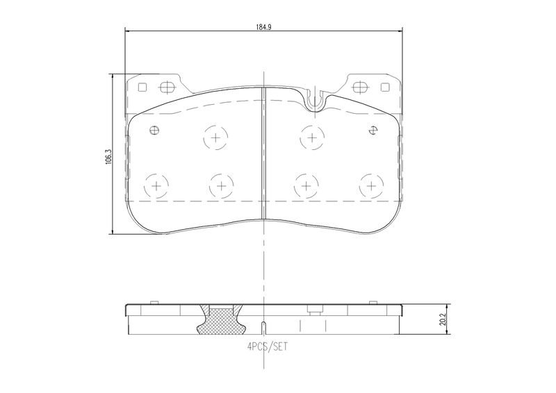 BREMBO P 06 100 Brake Pad Set, disc brake