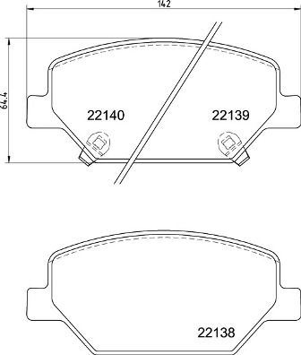 Brake Pad Set, disc brake BREMBO P 07 007