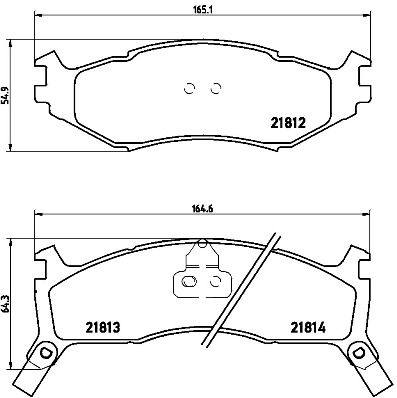 Brake Pad Set, disc brake BREMBO P 11 006