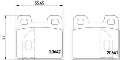 Brake Pad Set, disc brake BREMBO P 23 004