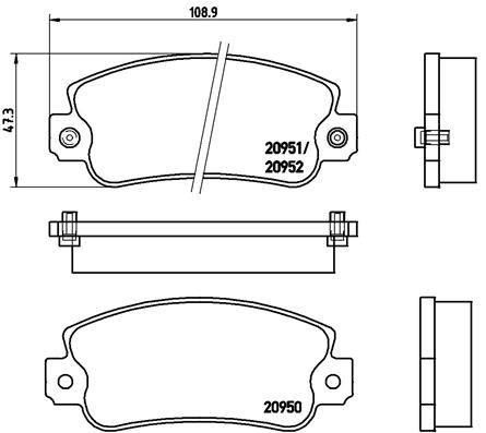 BREMBO P 23 013 Brake Pad Set, disc brake