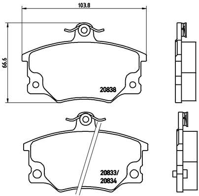 BREMBO P 23 017 Brake Pad Set, disc brake