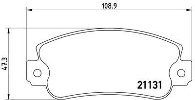 Brake Pad Set, disc brake BREMBO P 23 029