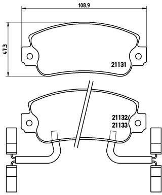 Brake Pad Set, disc brake BREMBO P 23 031