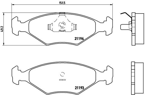 BREMBO P 23 040 Brake Pad Set, disc brake