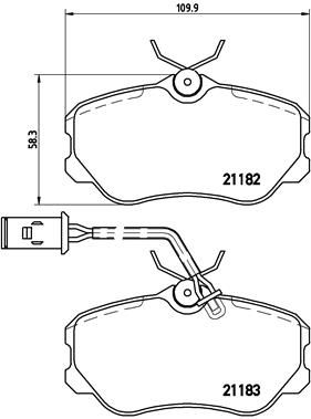 Brake Pad Set, disc brake BREMBO P 23 047