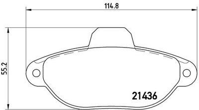 Brake Pad Set, disc brake BREMBO P 23 060