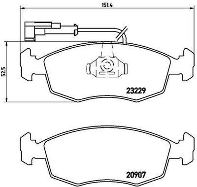 Brake Pad Set, disc brake BREMBO P 23 063