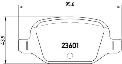 Brake Pad Set, disc brake BREMBO P 23 064