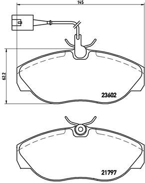 Brake Pad Set, disc brake BREMBO P 23 083