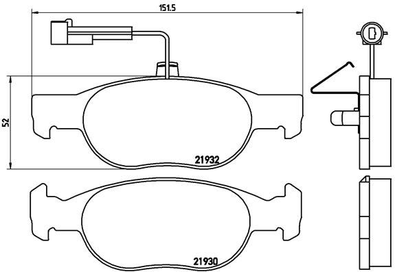 BREMBO P 23 113 Brake Pad Set, disc brake